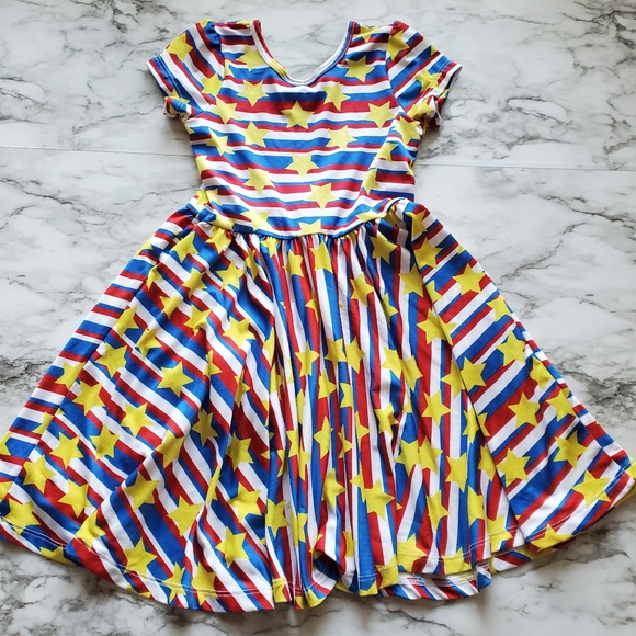 Dot Dot Smile Stars and Stripes Dress Size 3/4 - Picture 2 of 5